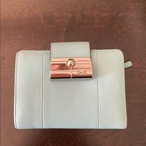 SMALL TEAL COACH WALLET